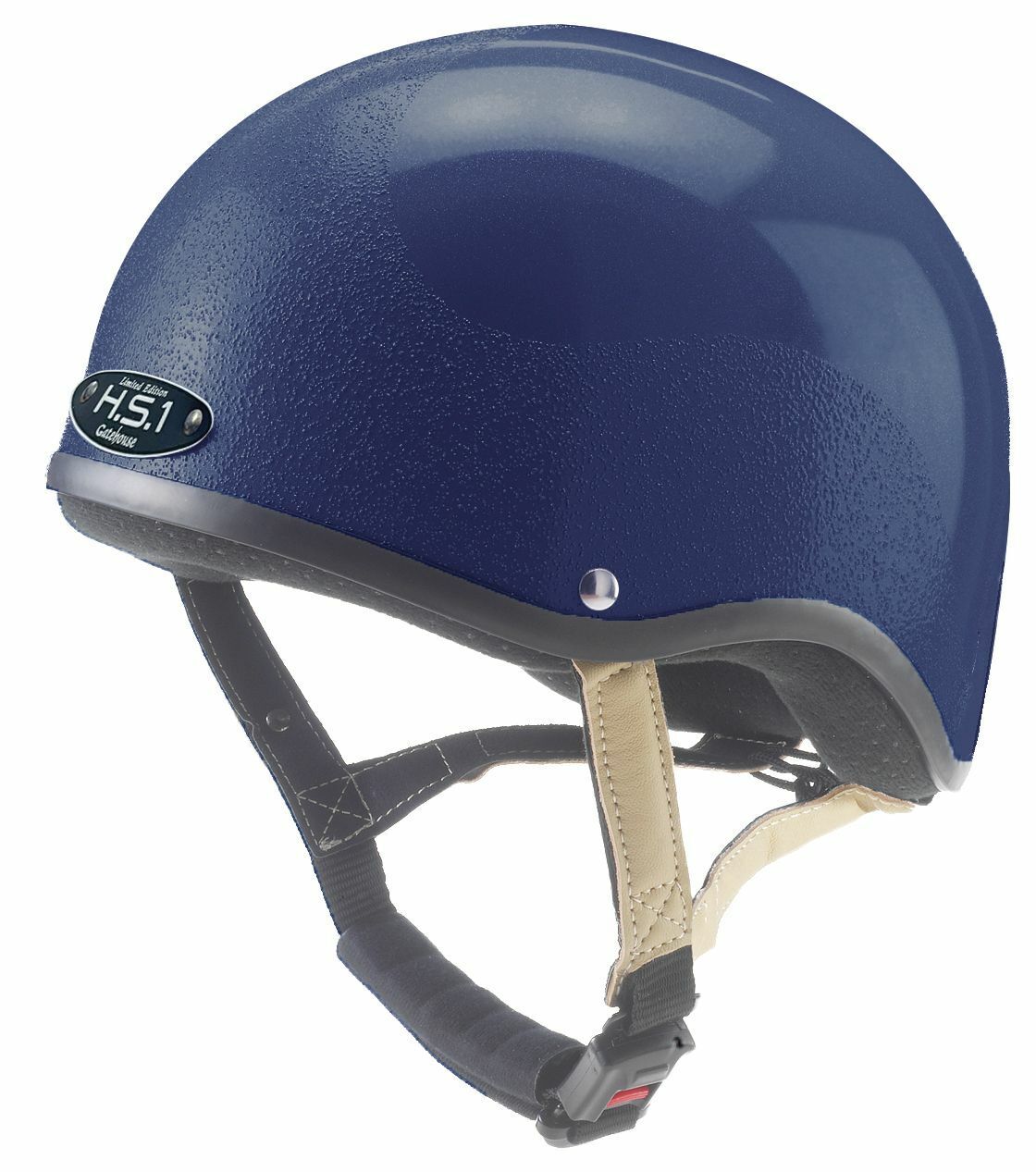 Picture of Gatehouse HS1 Jockey Skull Horse Riding Hat | SNELL E2016 | Black,Silver & Navy
