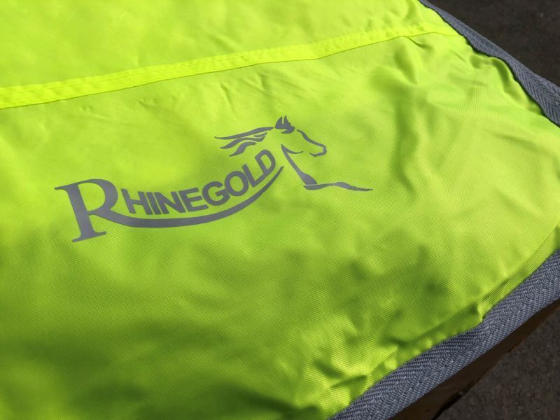 Picture of Rhinegold Horse walker / Lunge Windproof Exercise Rug in Navy, or Yellow
