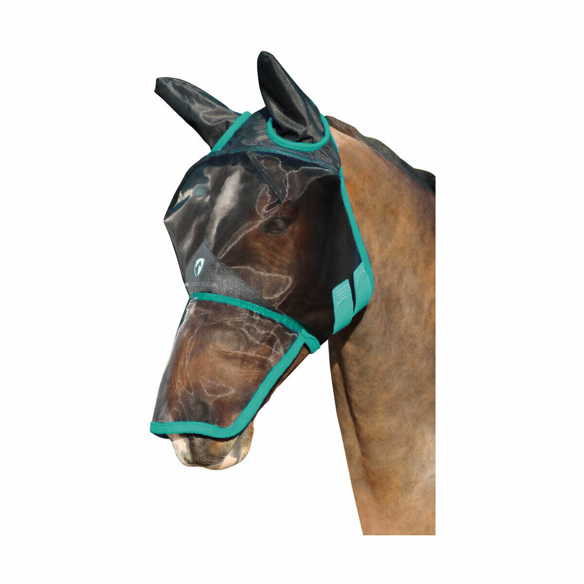 Picture of Fly Mask | Hy Equestrian Horse / Pony Mesh Full Fly Mask with Ears and Nose.
