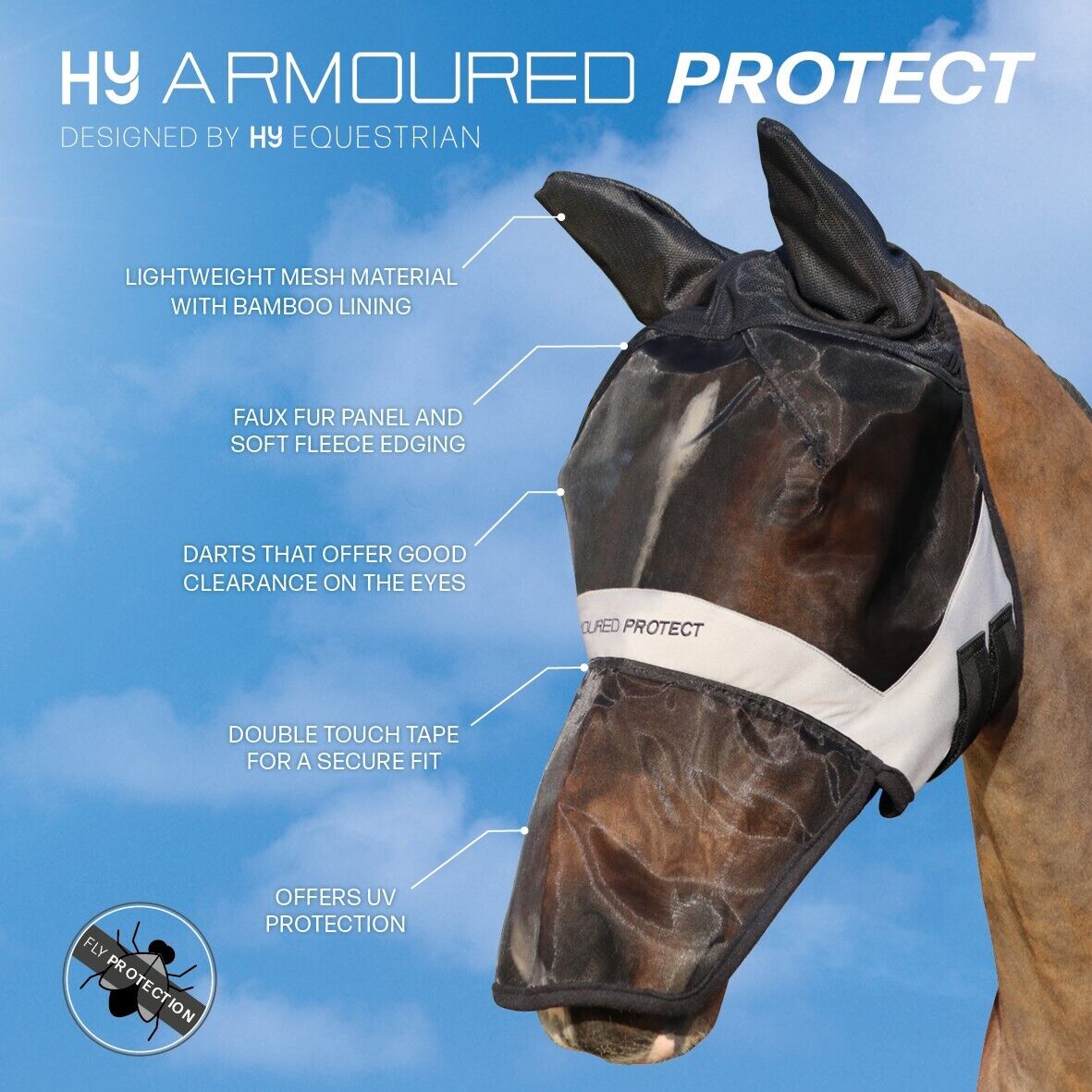 Picture of Hy Armoured Protect Full Mask with Ears and Nose | Black/Grey | 5 Sizes