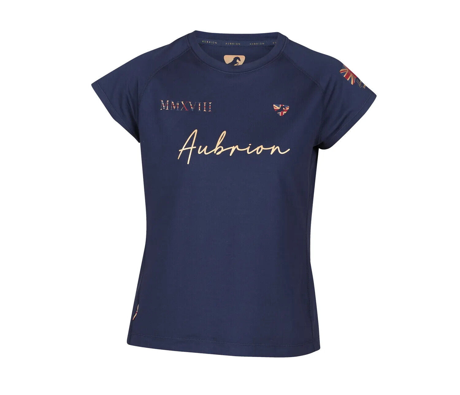 Picture of Shires Aubrion Ladies Team T-Shirt Womens | Navy, Steel | XXS -XXL