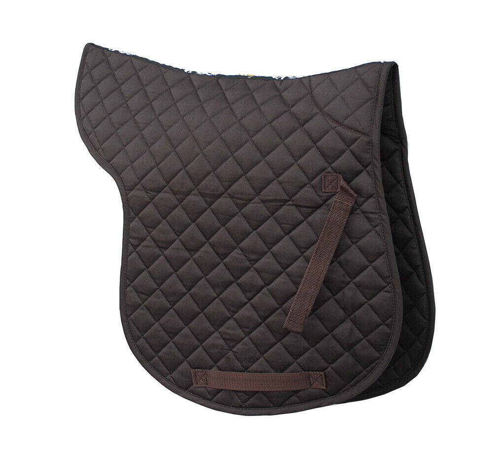 Picture of Rhinegold Cotton Quilted GP Saddle Numnah, in 11 colours, 3 Sizes