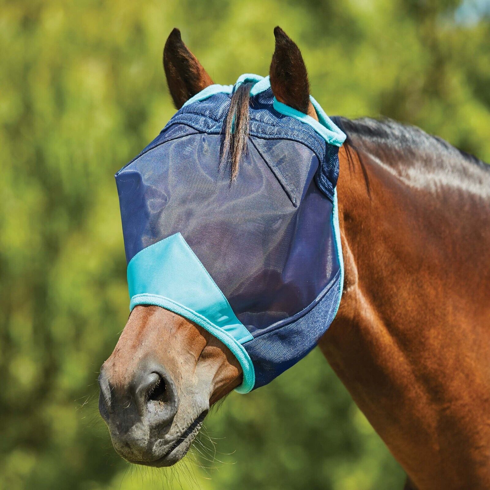 Picture of WeatherBeeta ComFiTec Deluxe Fine Mesh Fly Mask,  No Ears, UV Protect