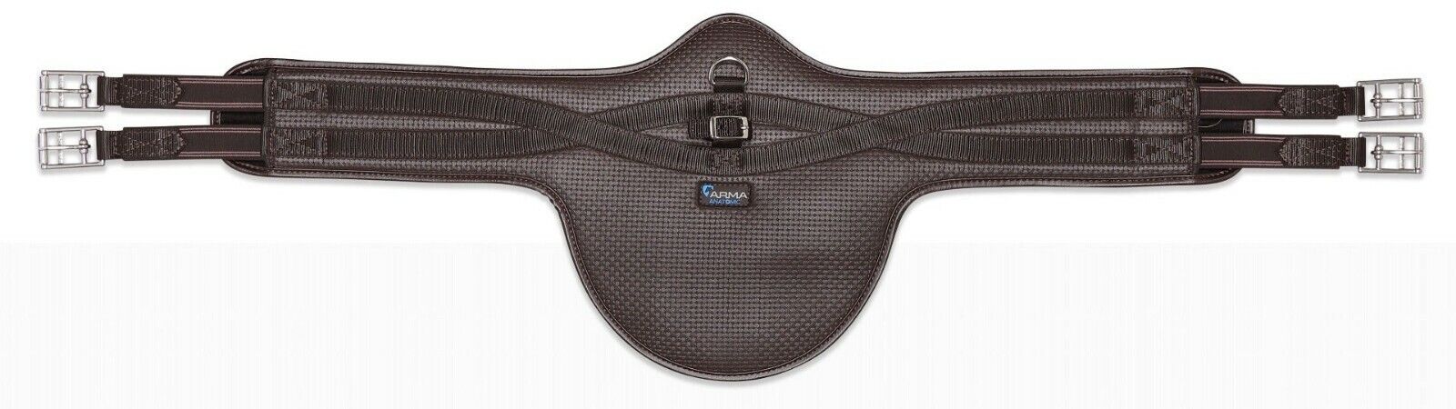 Picture of Shires Arma Anti-Chafe Stud Guard Girth Long with Elastic | Black, Brown| 44-54"