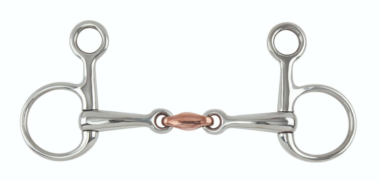 Picture of Shires Hanging Cheek Snaffle, Copper Lozenge |Stainless Steel | 4 Sizes