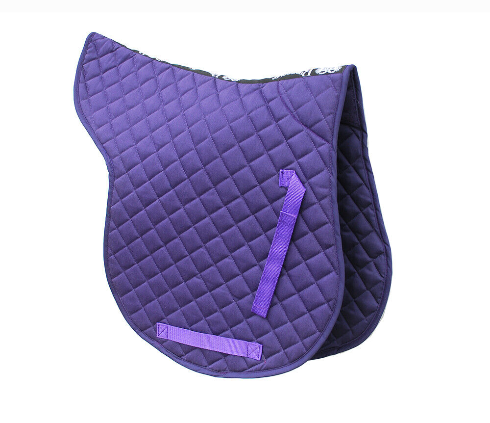 Picture of Rhinegold Cotton Quilted GP Saddle Numnah, in 11 colours, 3 Sizes
