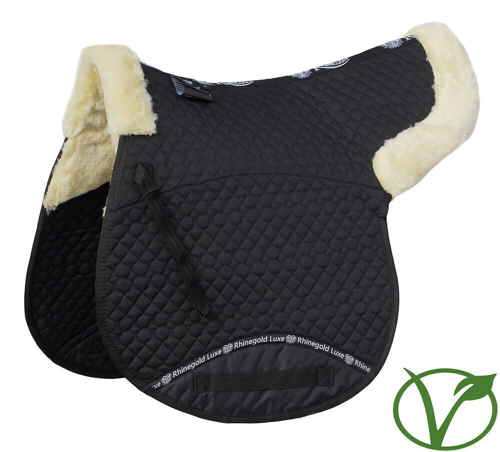 Picture of Rhinegold Luxe Faux Fur Lined Saddle Numnah | 5 Colour Options | Pony, Cob, Full