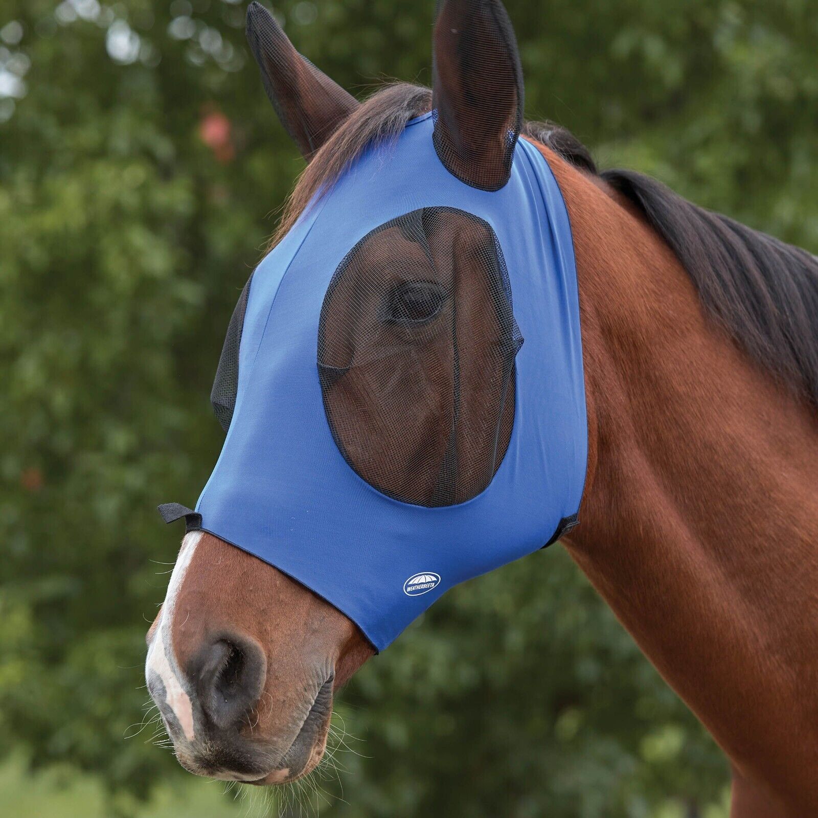 Picture of WeatherBeeta Deluxe Stretch Bug Eye Saver Fly Mask, with Ears, UV, 10 Colours