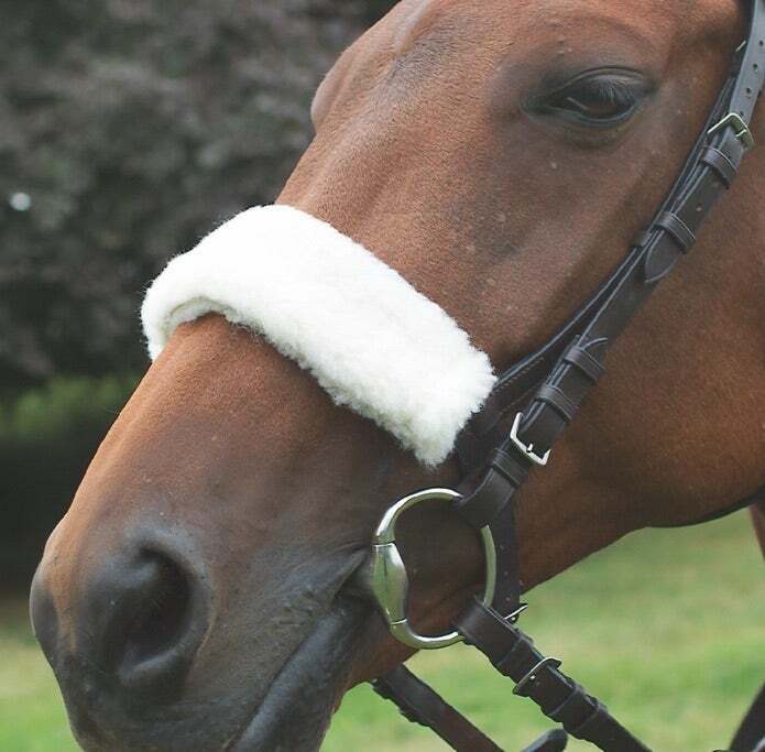 Picture of Shires Acrilan Noseband Sleeve | Black or Natural Colour