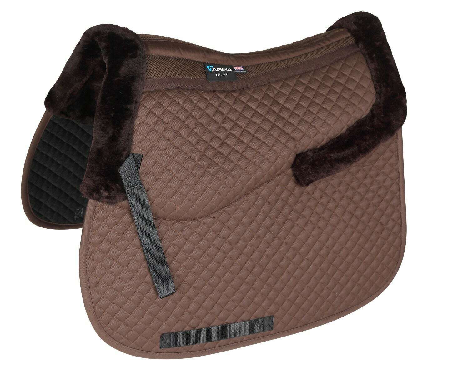 Picture of Shires Arma Half Lined Saddlecloth | 2 Sizes | Black or Brown | Air Motion,
