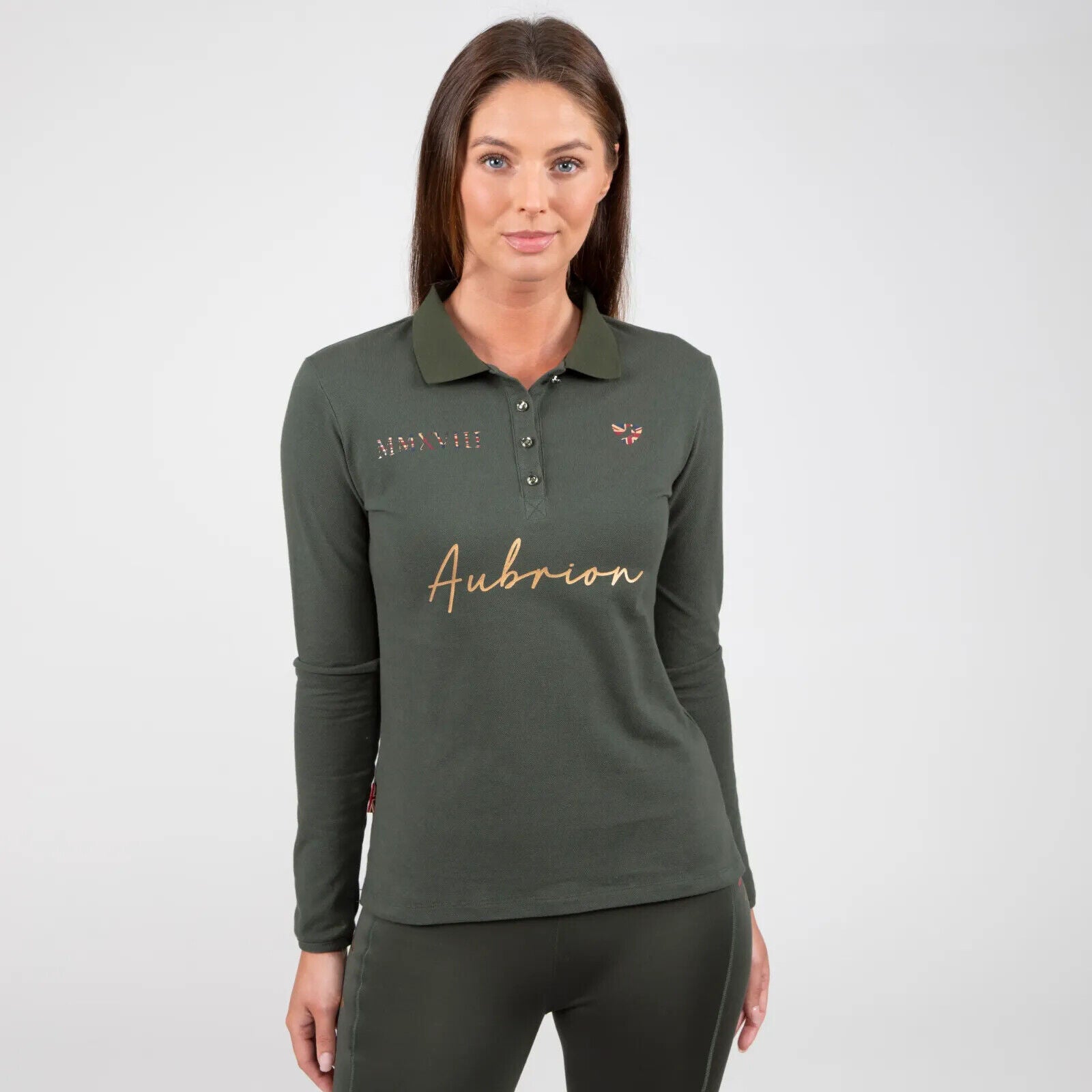 Picture of Shires Aubrion Ladies Team Long Sleeve Polo Shirt | Womens | 4 Colours | XXS-XXL