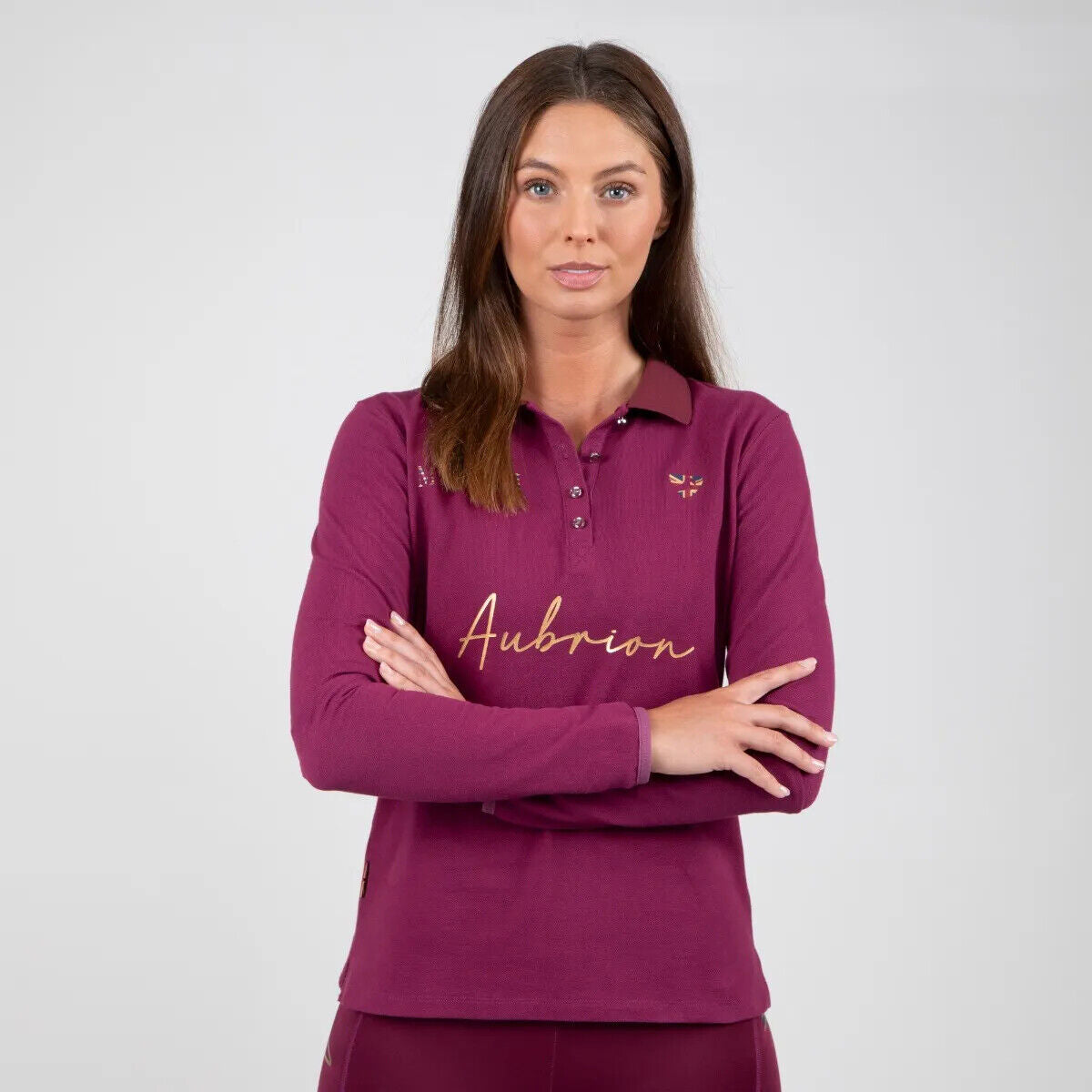 Picture of Shires Aubrion Ladies Team Long Sleeve Polo Shirt | Womens | 4 Colours | XXS-XXL
