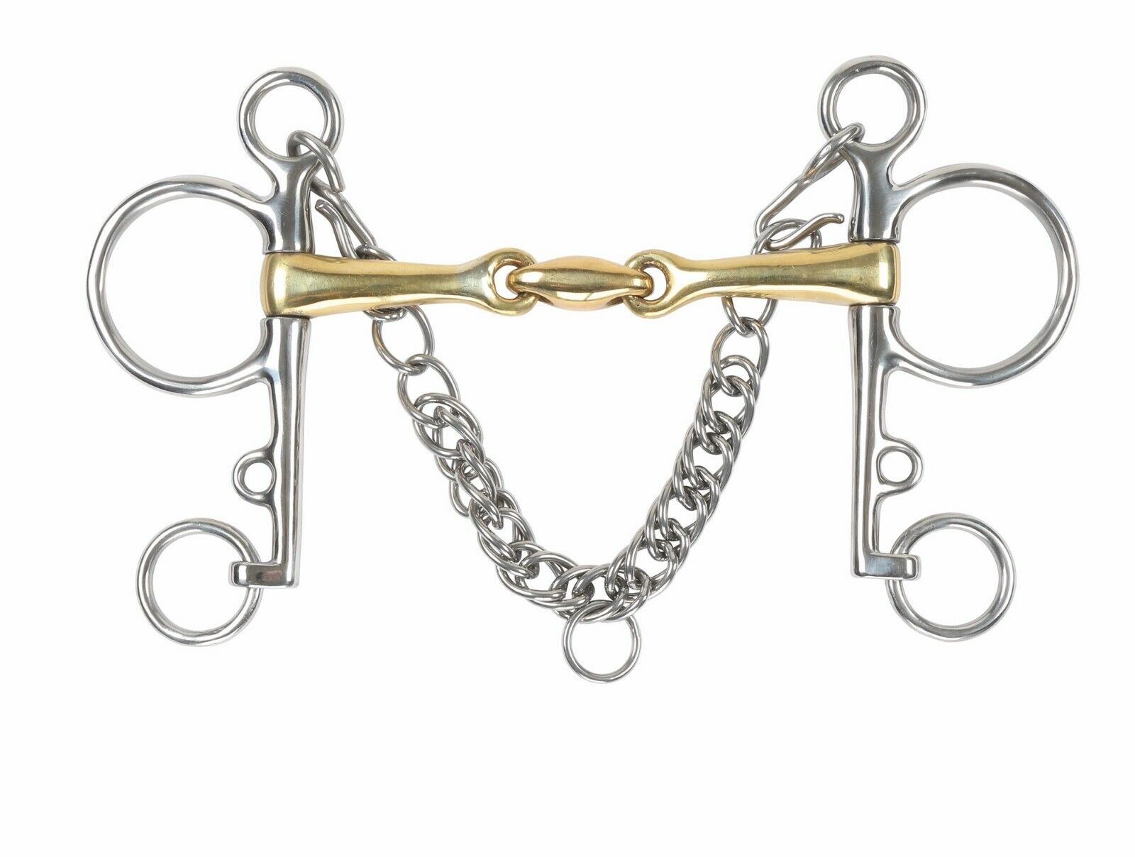 Picture of Shires Brass Alloy Pelham With Lozenge | Horse Bit | Brass Alloy | 4 Sizes
