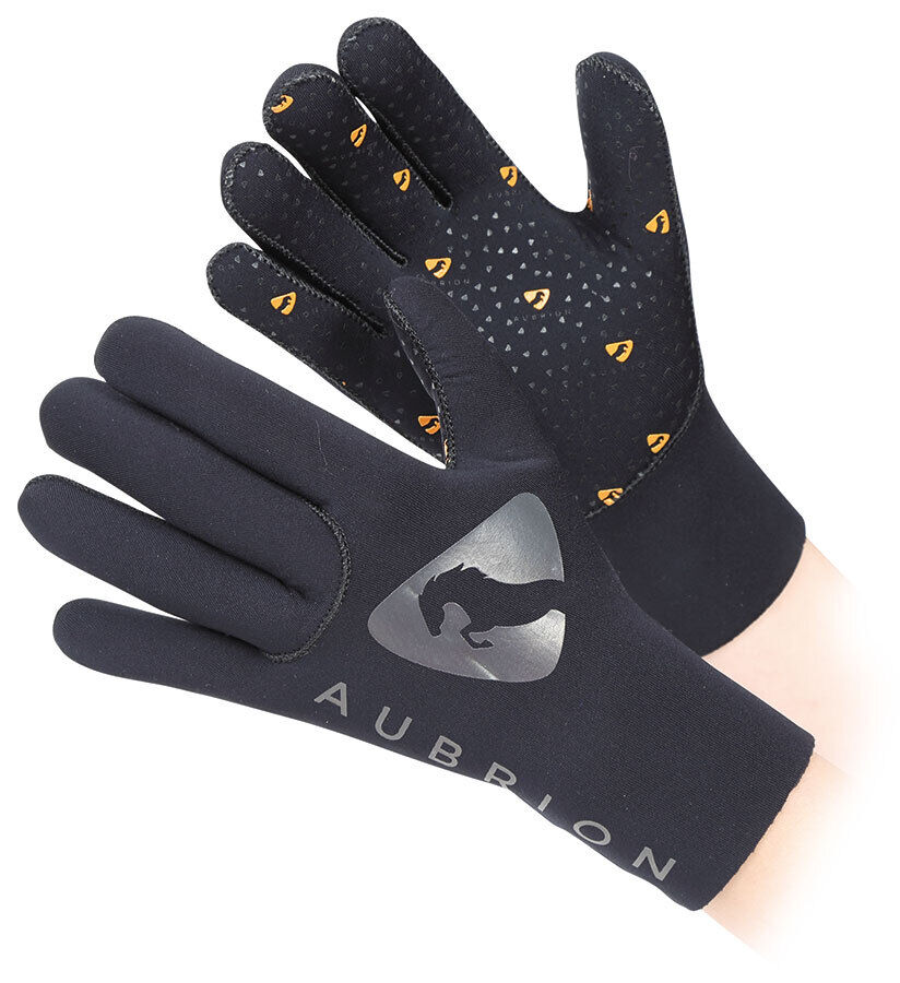 Picture of Shires Aubrion Neoprene Yard Gloves | Black | Adults/Child Sizes