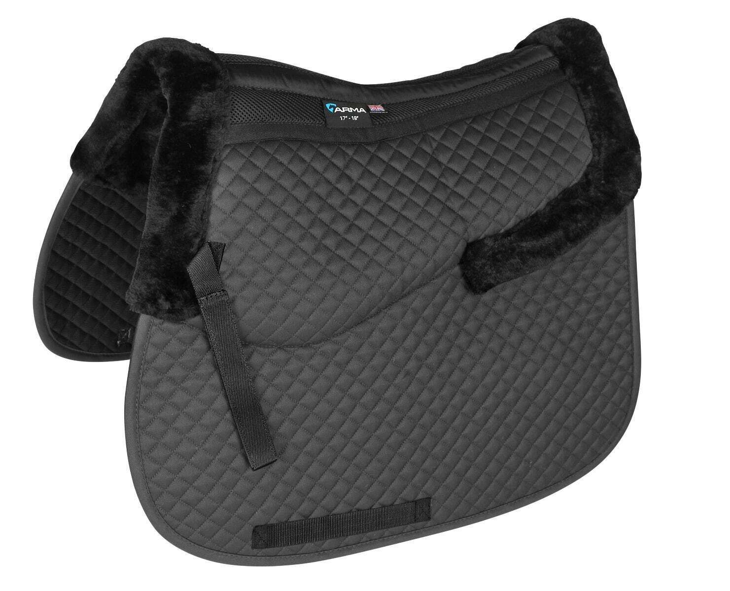 Picture of Shires Arma Half Lined Saddlecloth | 2 Sizes | Black or Brown | Air Motion,