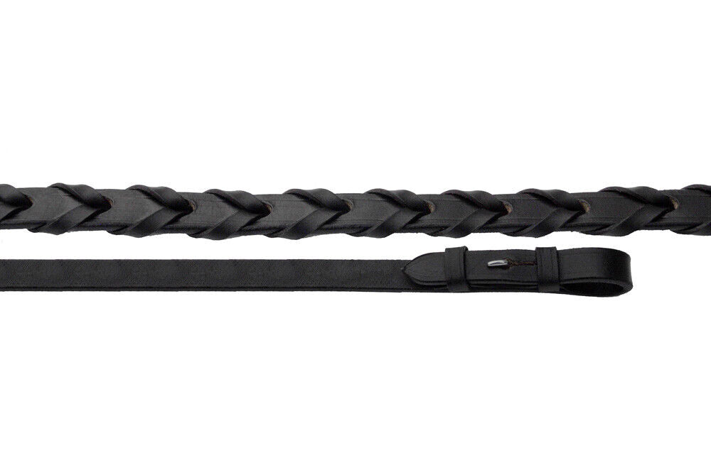 Picture of Windsor Leather Horse Riding Laced Reins in Black or Havana