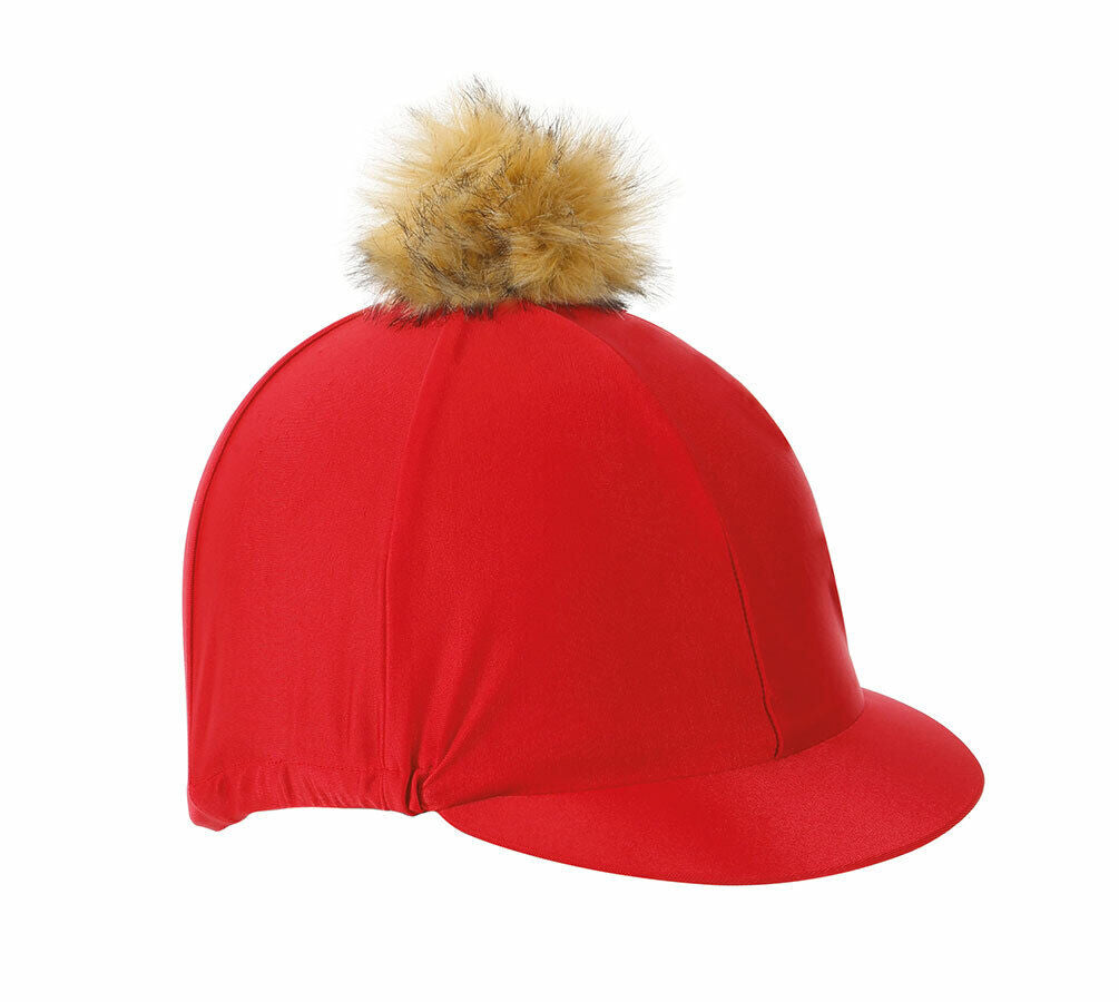 Picture of Shires Pom Pom Skull Hat Cover Silk  Onesize, 5 Colours