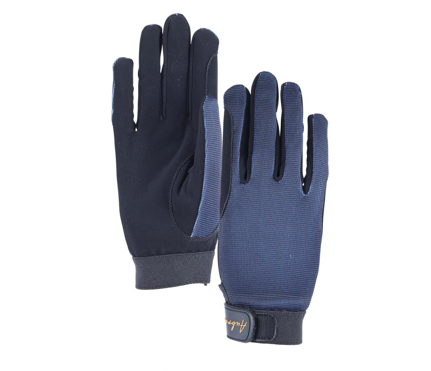 Picture of Shires Aubrion Team Mesh Riding Gloves - Young Rider | Navy | SM - XL