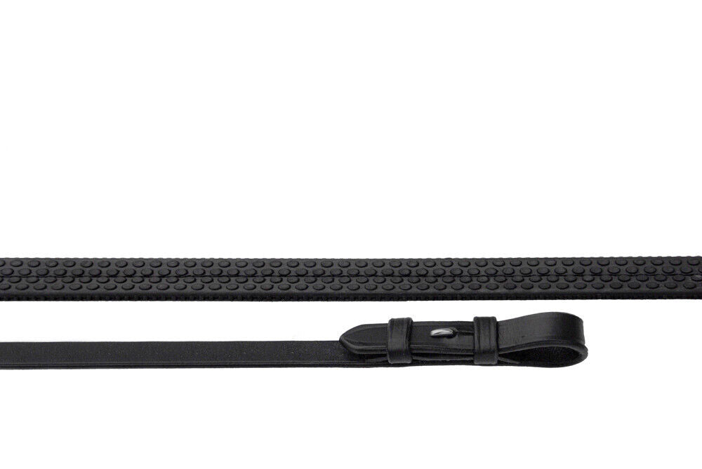 Picture of Heritage English Leather Rubber Covered Reins | Black or Havana | 54" x 5/8"