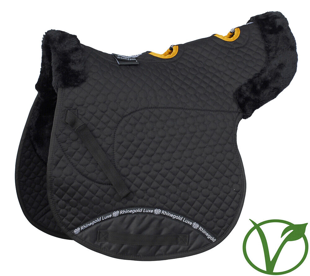 Picture of Rhinegold Vented Spine Luxe Fur Saddle Numnah GP Fit  5 Colour Options