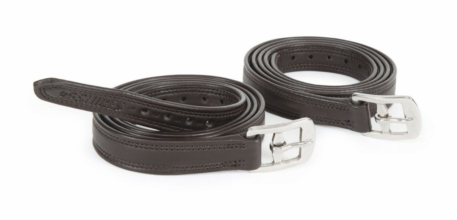 Picture of Shires Velociti Gara Easy Care Stirrup Leathers | Black, Havana | 5 Sizes