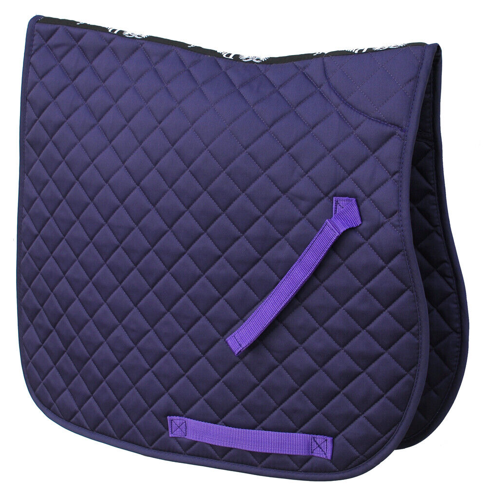 Picture of Rhinegold Cotton Quilted Saddle Cloth | Pony, Cob, Full | 11 Colours