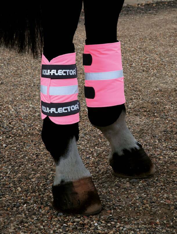 Picture of Shires Equi-Flector Leg or Arm Wraps in Reflective | Pink, Yellow, Orange