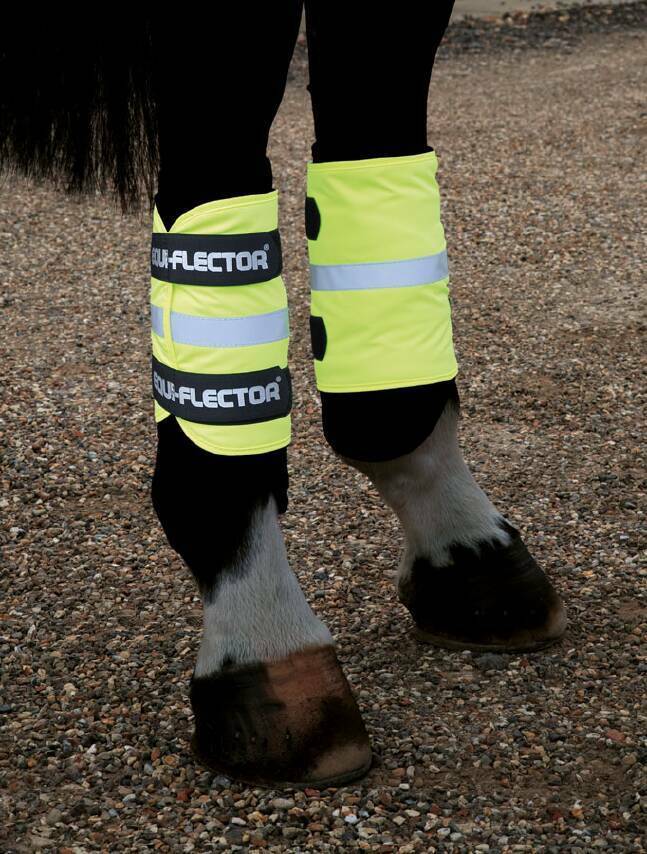 Picture of Shires Equi-Flector Leg or Arm Wraps in Reflective | Pink, Yellow, Orange