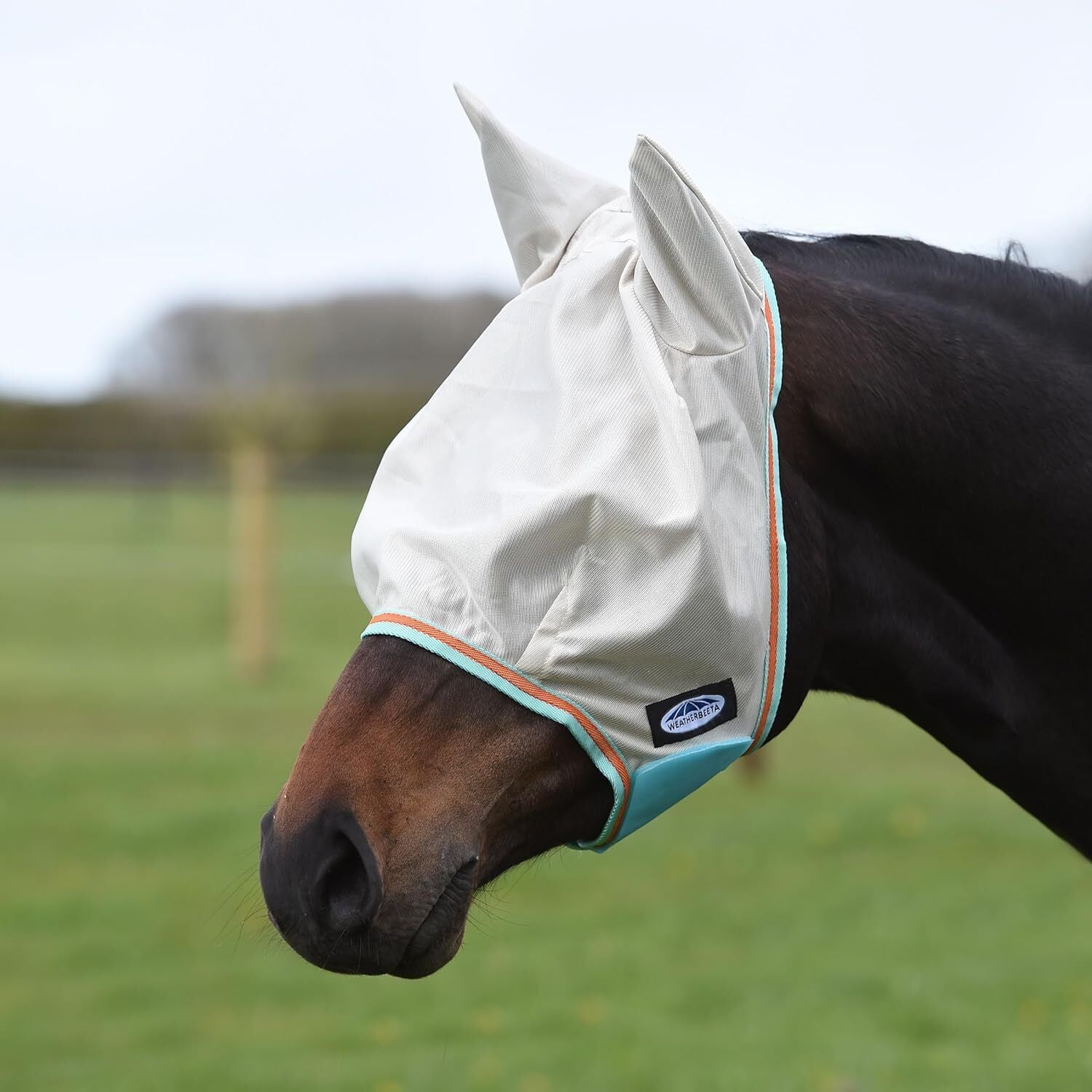 Picture of WeatherBeeta ComFiTec Essential Mesh Fly Mask, With Ears, UV Protect