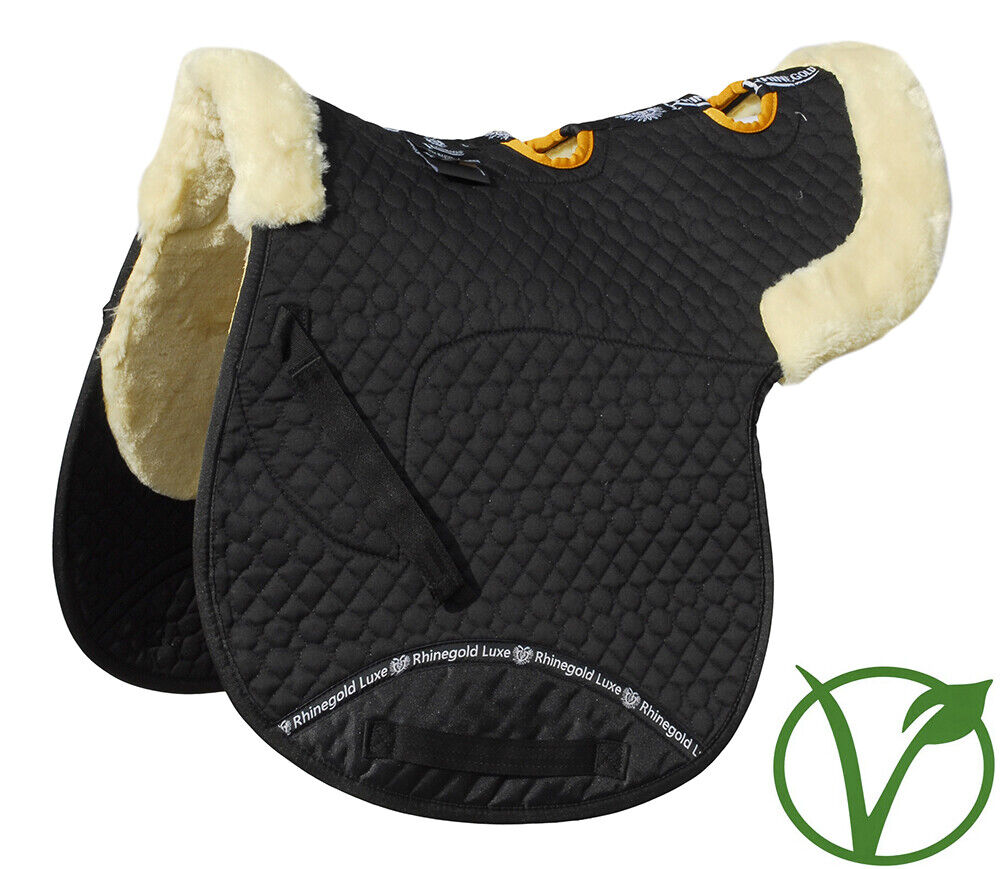 Picture of Rhinegold Vented Spine Luxe Fur Saddle Numnah GP Fit  5 Colour Options