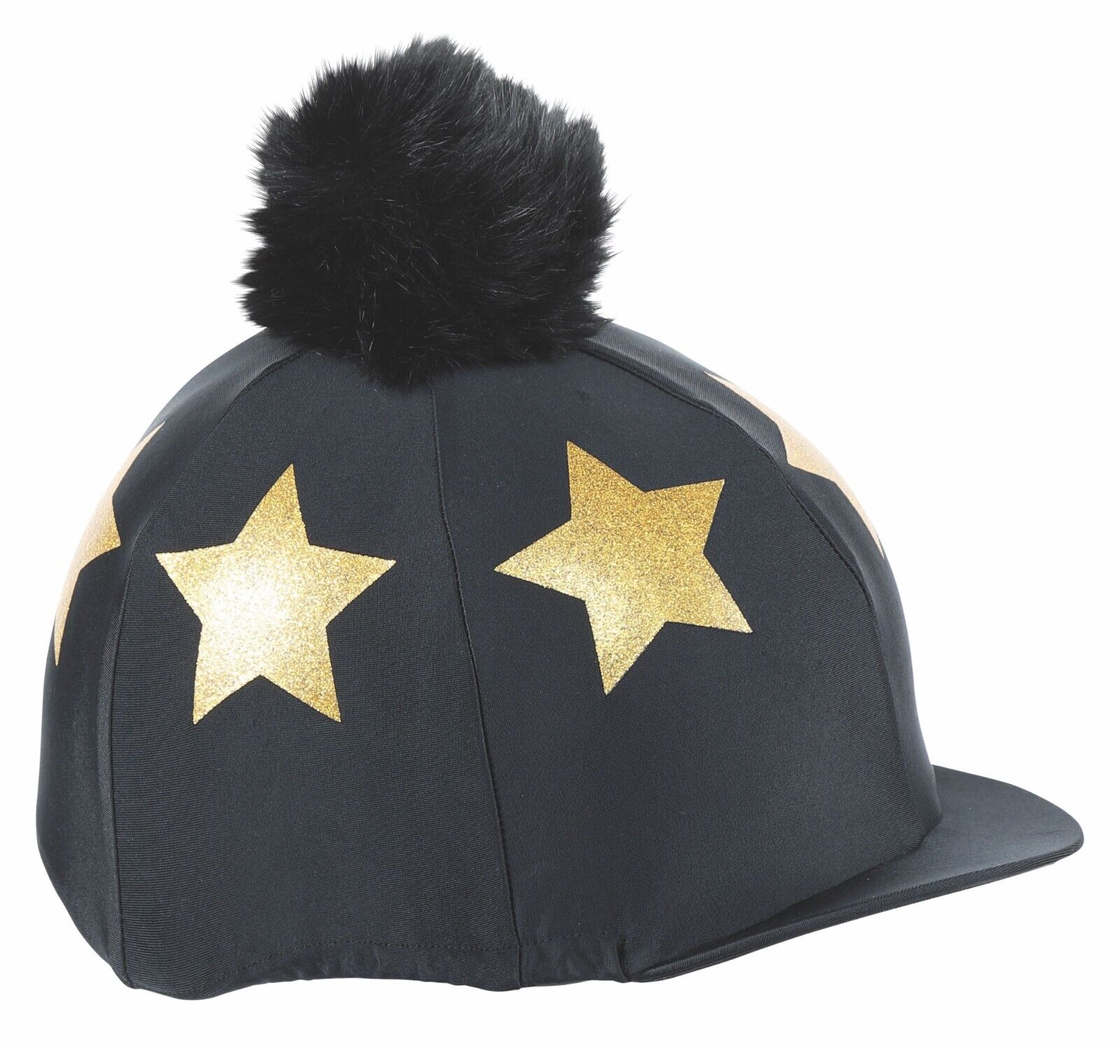 Picture of Shires Glitter Star Riding Hat Cover  | Onesize | Black, Navy or Teal