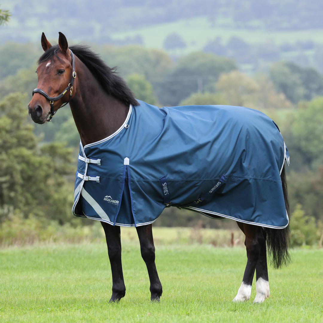 Picture of Shires Highlander Original 50G Turnout  Rug, Horse/Pony Rug, Ocean, Lightweight