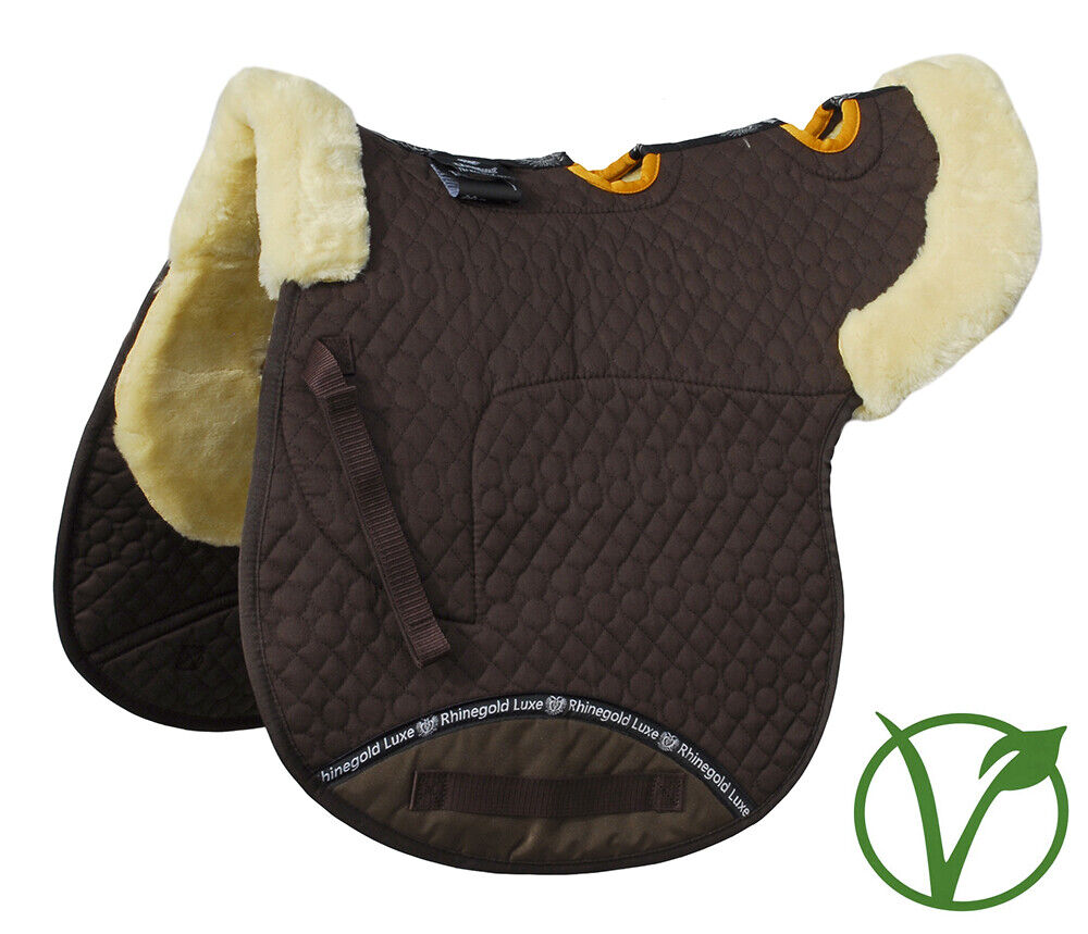 Picture of Rhinegold Vented Spine Luxe Fur Saddle Numnah GP Fit  5 Colour Options
