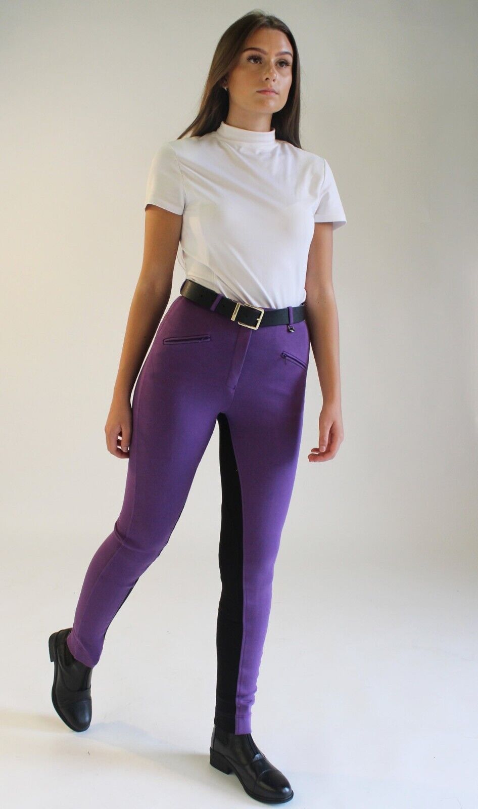 Picture of Ladies Two Tone Jodhpurs, Gallop Ladies Jodhpurs, 4 Colour Options, 24"-40"