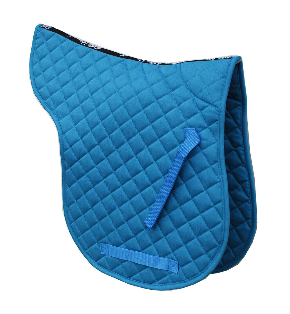 Picture of Rhinegold Cotton Quilted GP Saddle Numnah, in 11 colours, 3 Sizes