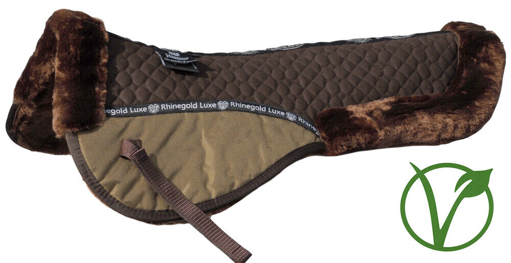 Picture of Rhinegold Luxe Fur Lined Comfort Half Pad | Pony, Cob, Full | 5 Colour Options