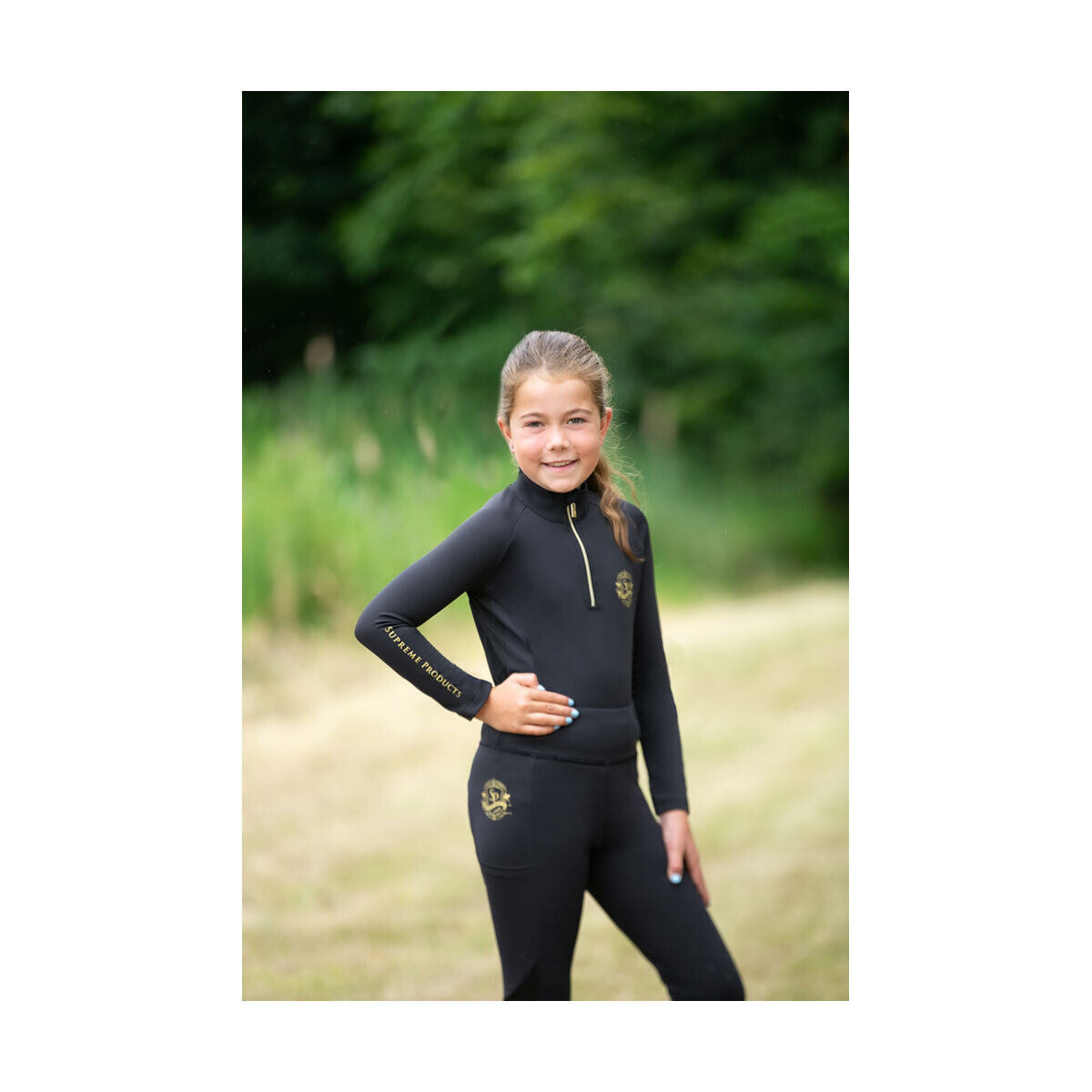 Picture of Supreme Products Active Junior Show Rider Base Layer | Black/Gold | 5 - 14 yrs
