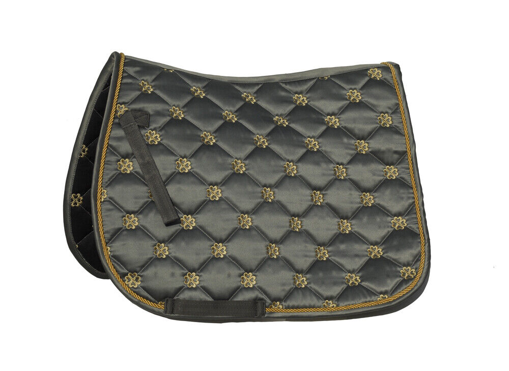 Picture of Rhinegold Lucky Clover Satin Saddlecloth | Saddlepad | 5 Colours | Pony Cob Full
