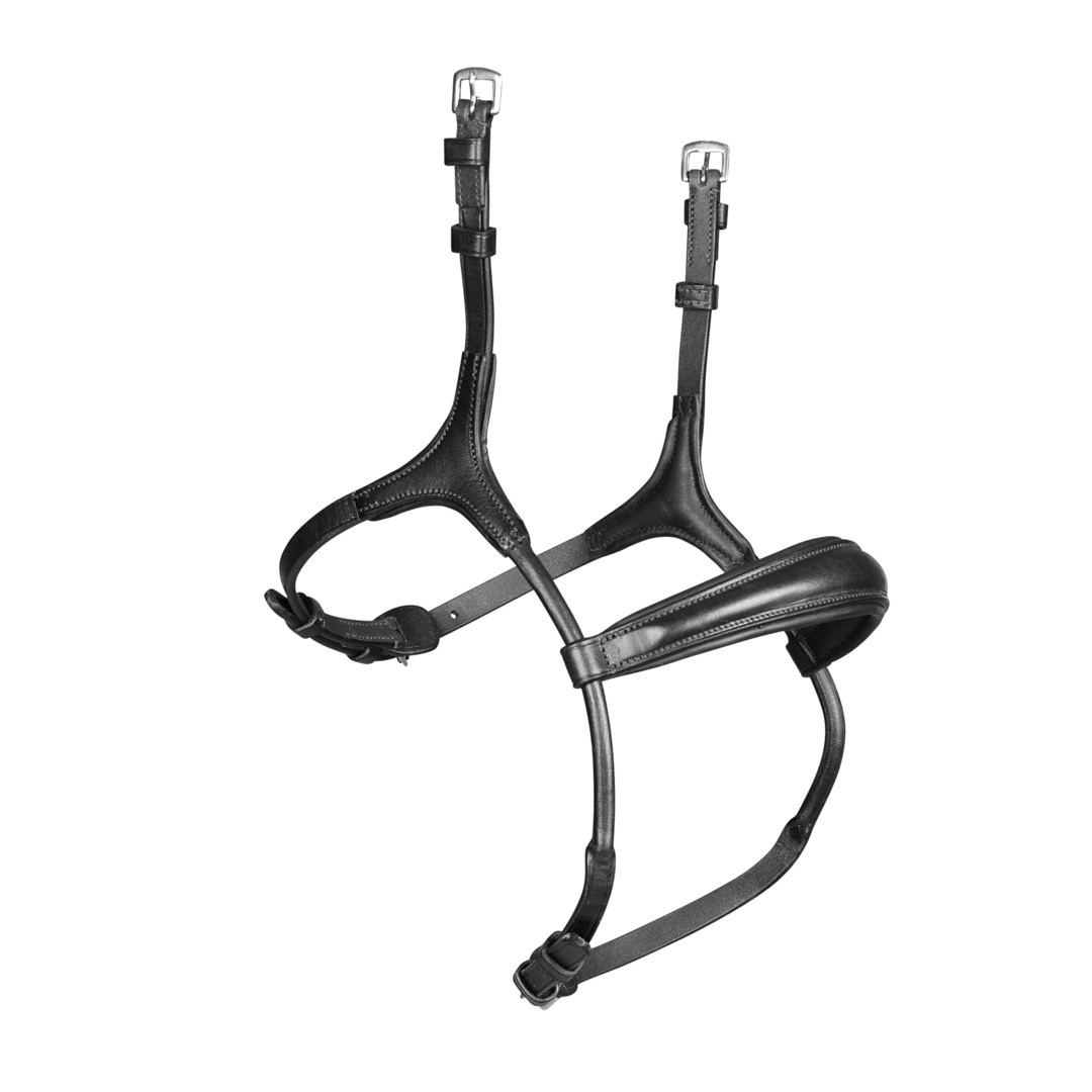 Picture of Shires Velociti Lusso Rolled Padded Cavesson Noseband, Black, Havana, 4 Sizes