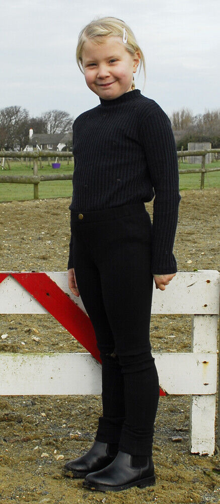 Picture of Rhinegold Childs Pull On Style Jodhpurs | Black | 24" - 30"