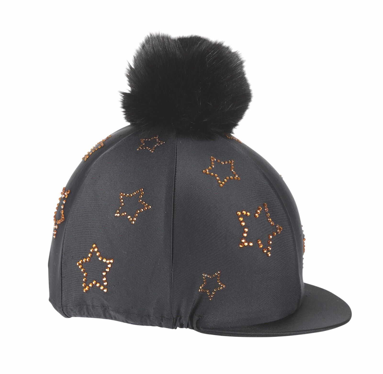 Picture of Shires Diamante Star Horse Riding Hat Cover | Onesize | Black or Navy