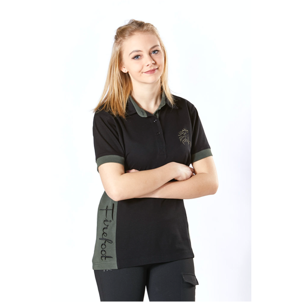 Picture of Firefoot Childs / Kids Two Tone Polo T- Shirt, In Black/Khaki