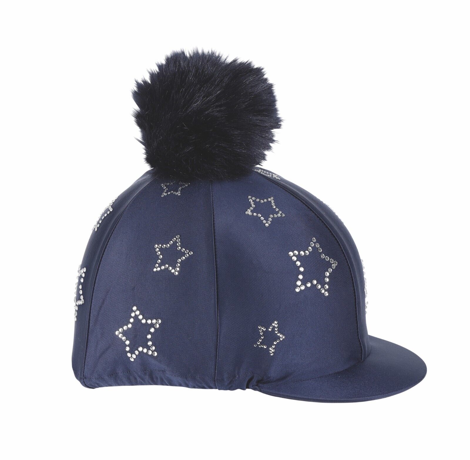 Picture of Shires Diamante Star Horse Riding Hat Cover | Onesize | Black or Navy