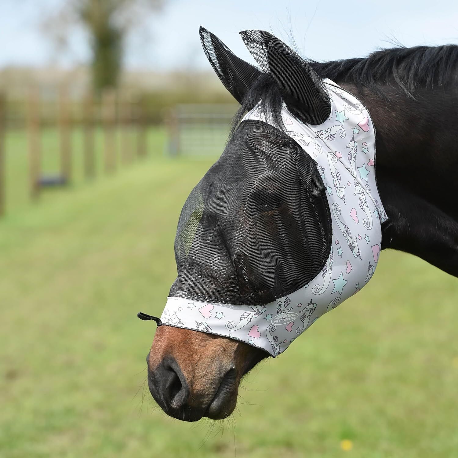 Picture of WeatherBeeta Deluxe Stretch Eye Saver Fly Mask, with Ears, UV, 7 Colours