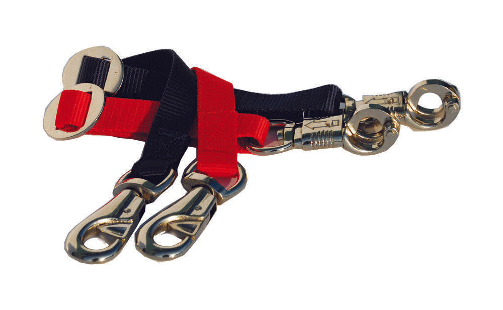 Picture of Harlequin Trailer Ties | Red or Blue | Adjustable | Quick Release Clip