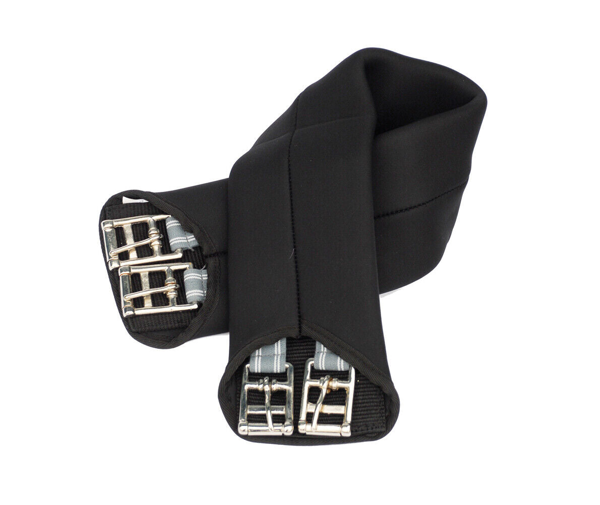 Picture of Rhinegold Neoprene Dressage Girth | Elasicated Ends | Black | 24"-32"