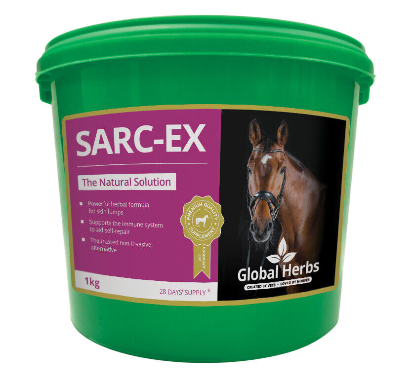 Picture of Global Herbs Sarc-X, 1kg Tub, Calming & Immune Maintenance Horse Feed Supplement
