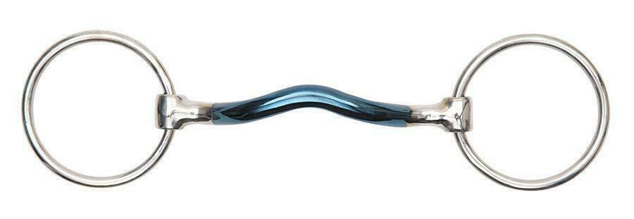 Picture of Shires Loose Ring Snaffle Bit Mullen Mouth |Horse Bit | Blue Sweet Iron |3 Sizes