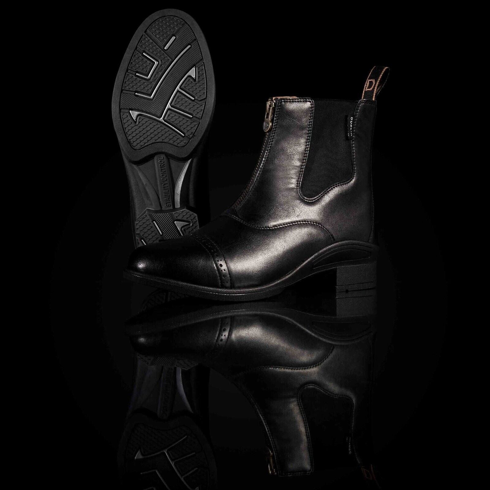 Picture of Dublin Altitude Zip Paddock Jodhpur Boots, Black, Brown, UK Size 3 - 9