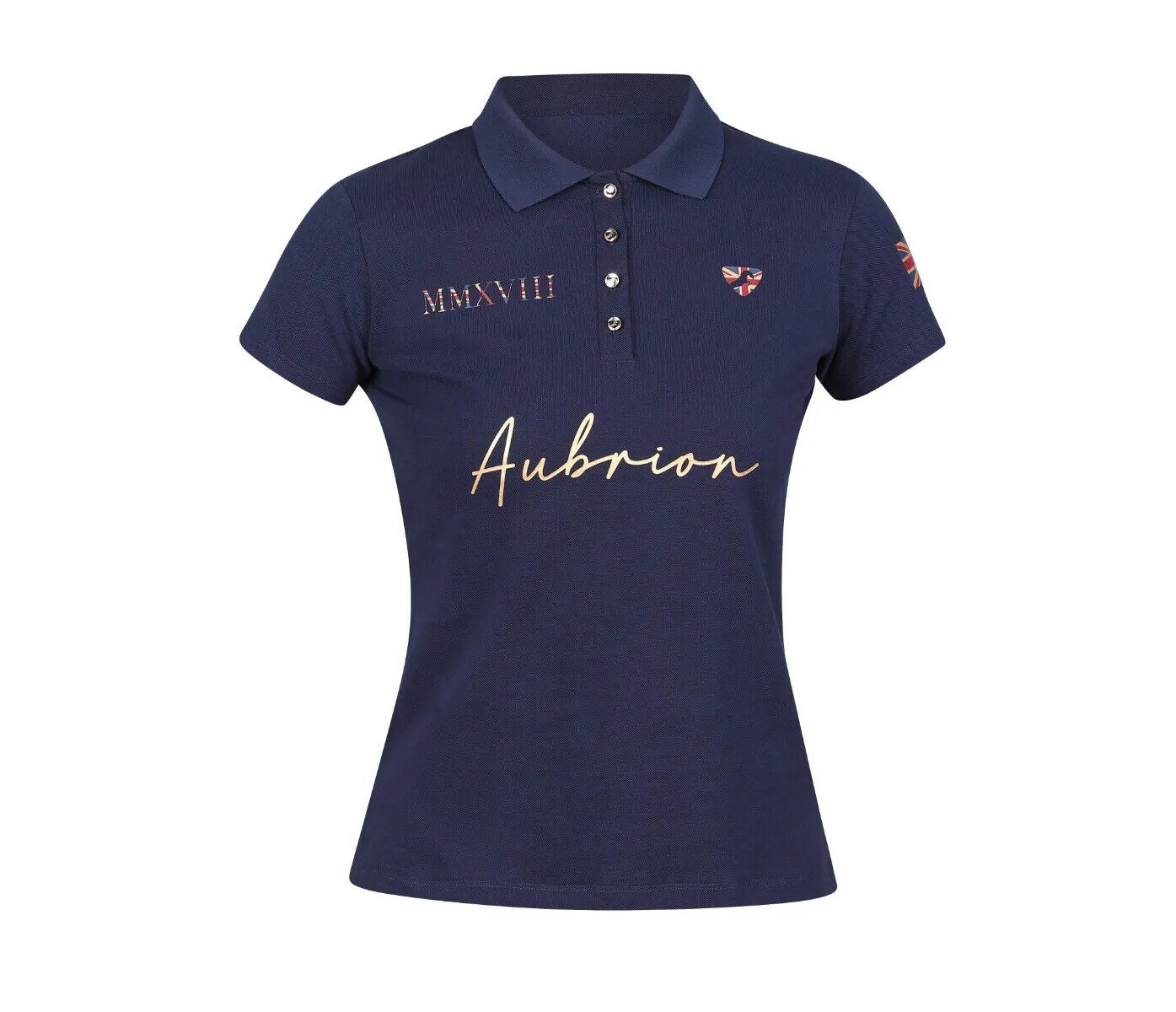 Picture of Shires Aubrion Ladies Team Polo Shirt Womens | Navy, Sage | XXS -XXL
